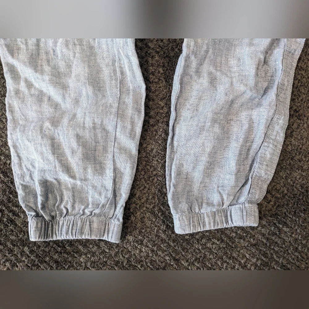Athleta Cabo Linen Jogger Chambray Blue Size 6P - Picture 6 of 13